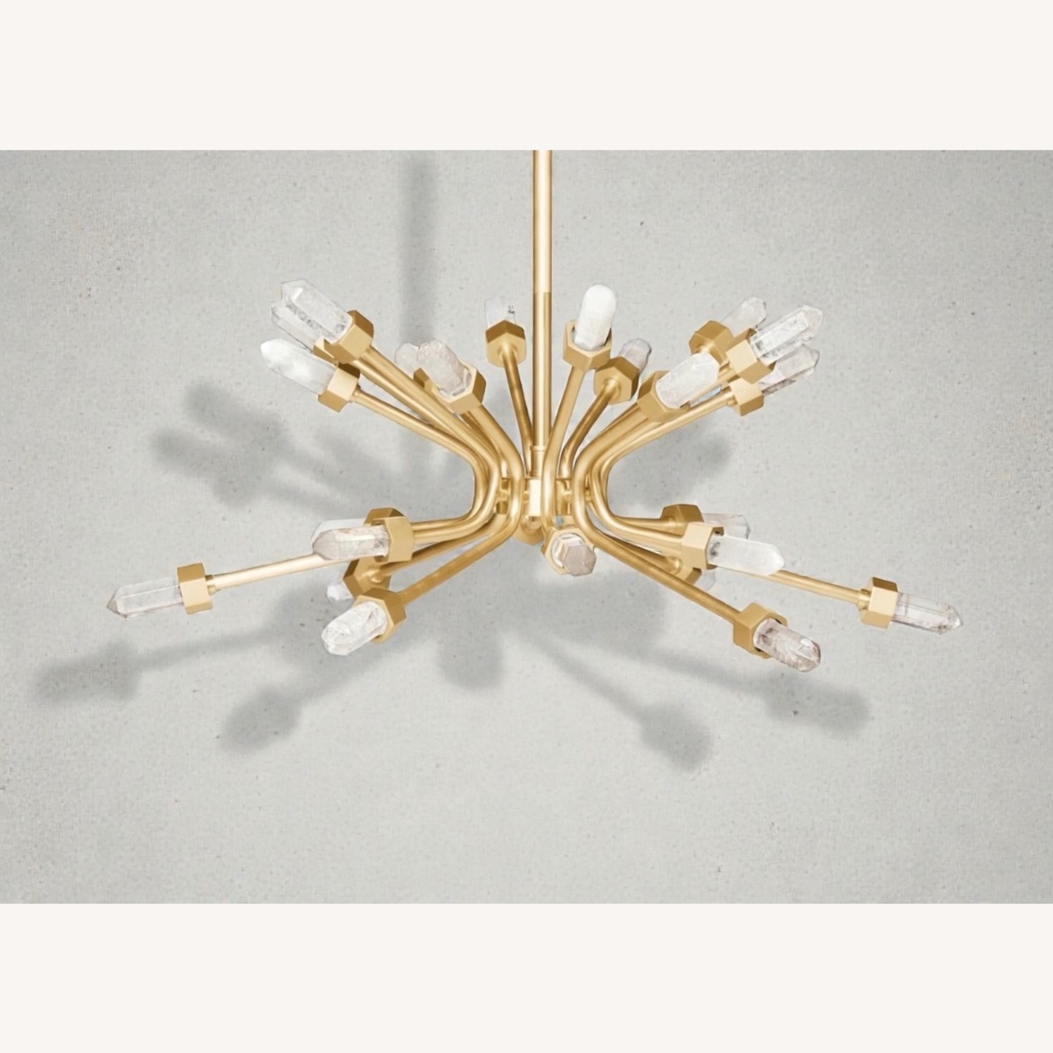 Global Views Quartz Burst Chandelier Brass - image-1