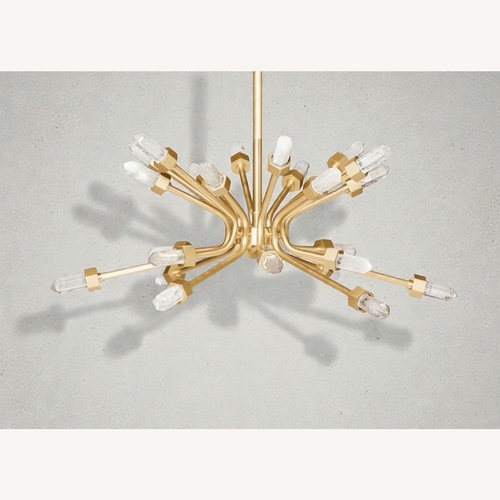 Used Global Views Quartz Burst Chandelier Brass for sale on AptDeco
