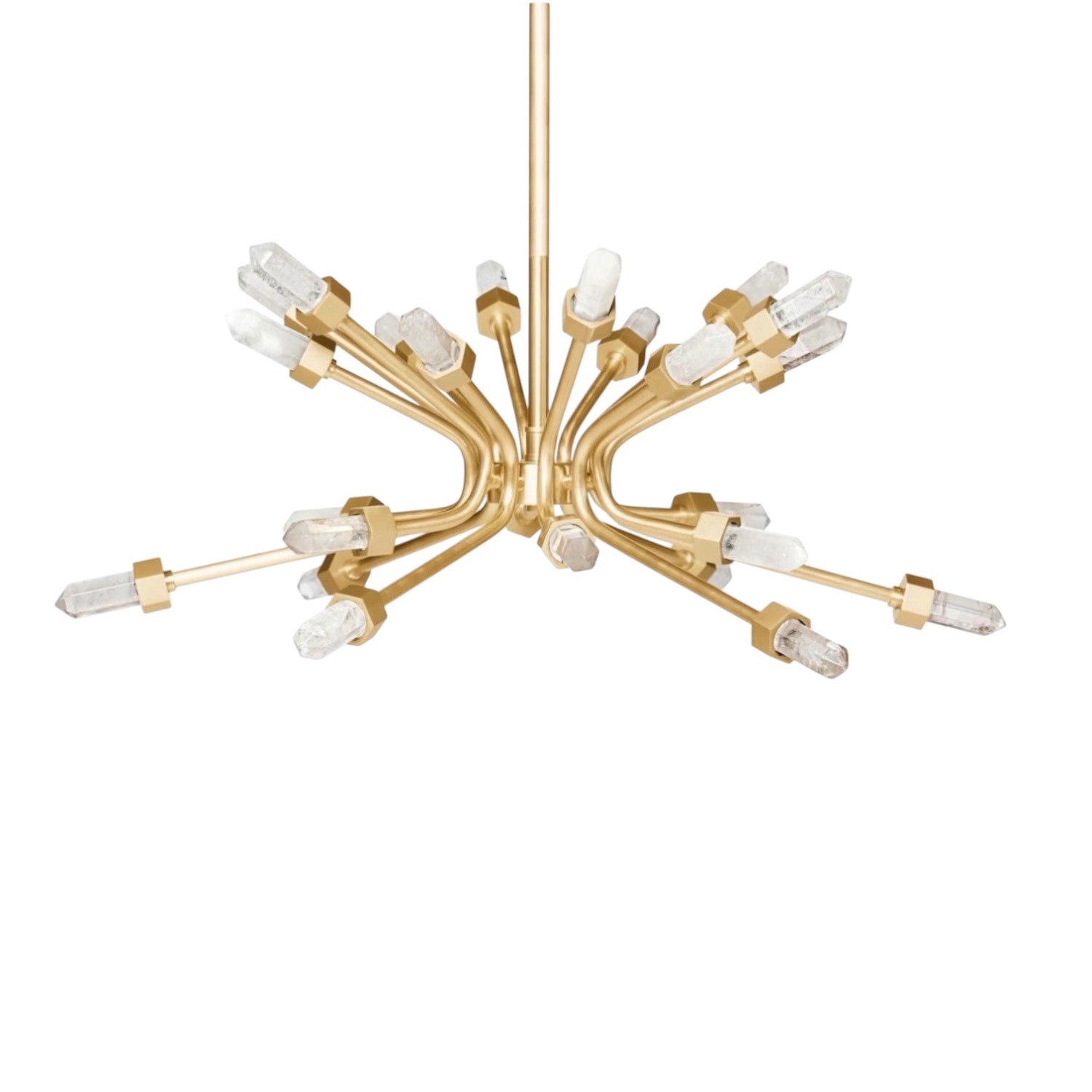 Global Views Quartz Burst Chandelier Brass - image-2