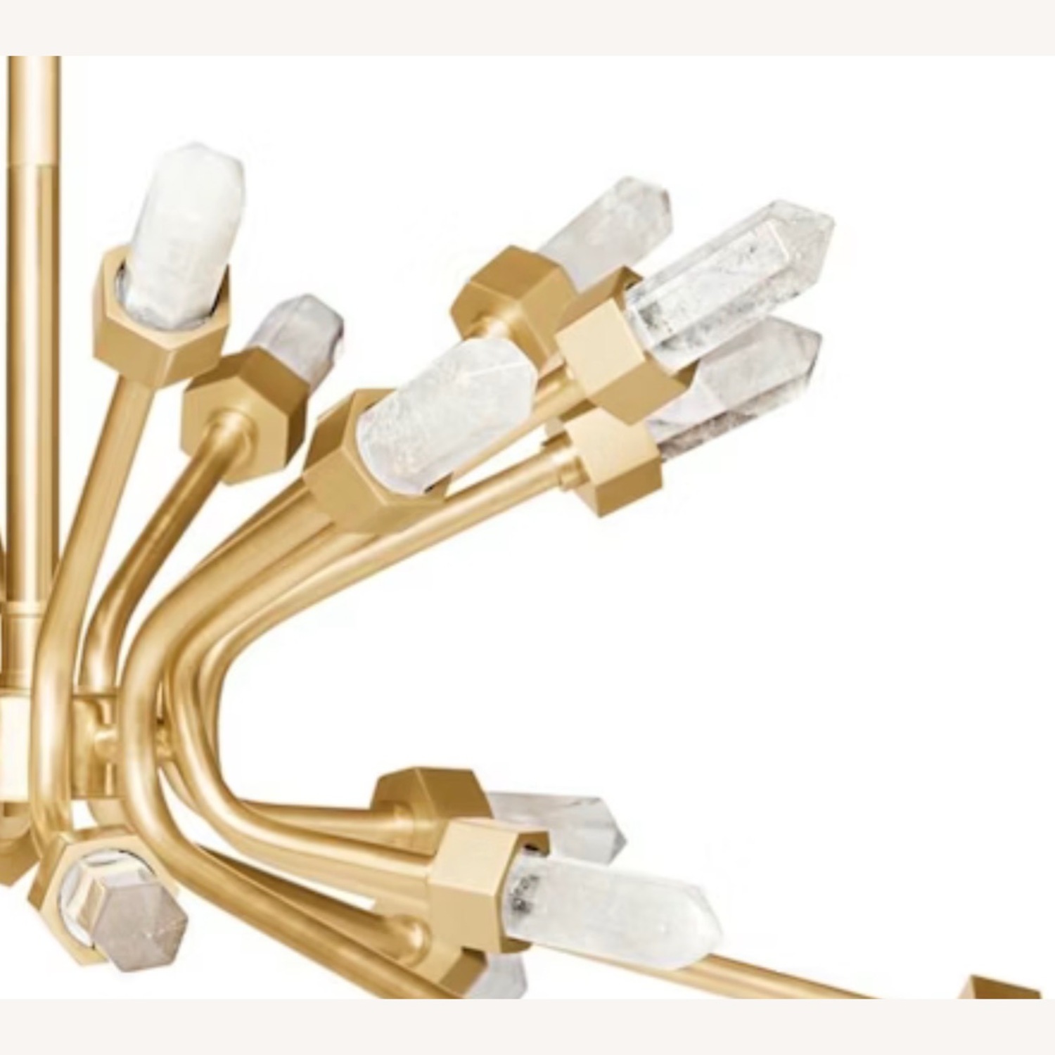 Global Views Quartz Burst Chandelier Brass - image-3