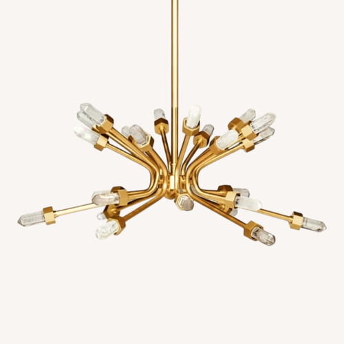 Used Global Views Quartz Burst Chandelier Brass for sale on AptDeco