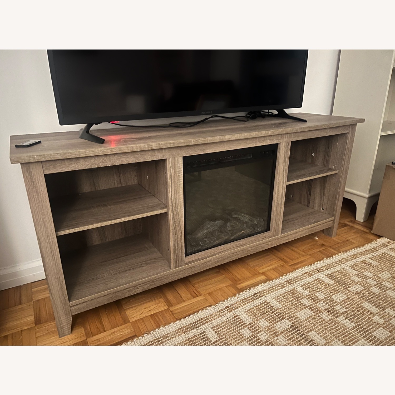 Wayfair Light Brown Wood Veneer Media Storage - image-3