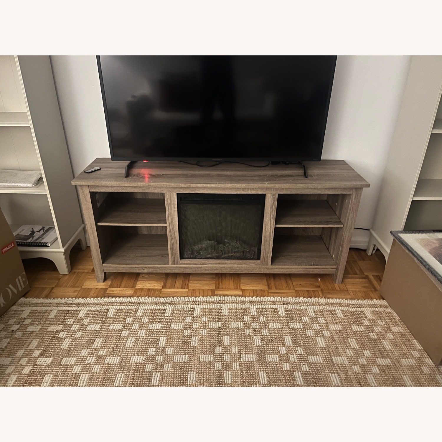 Wayfair Light Brown Wood Veneer Media Storage - image-2