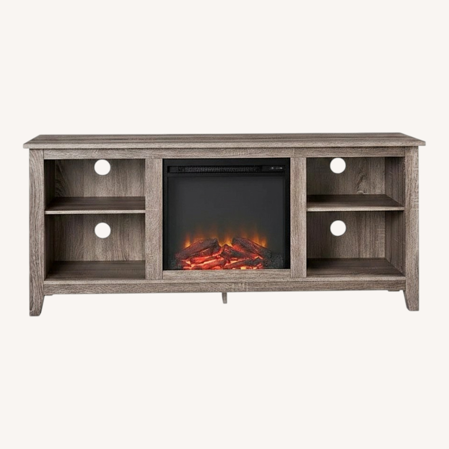 Wayfair Light Brown Wood Veneer Media Storage - image-0