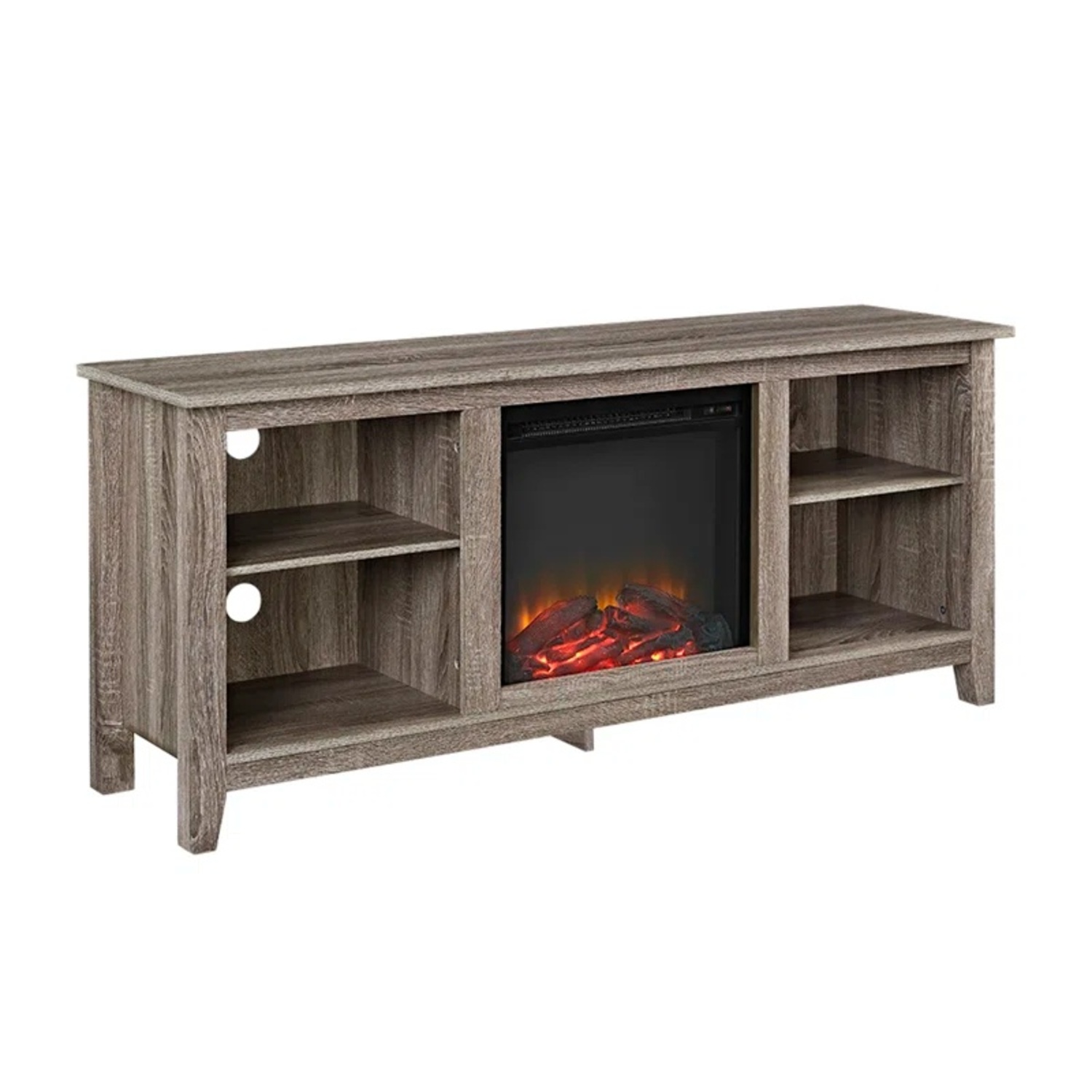 Wayfair Light Brown Wood Veneer Media Storage - image-4