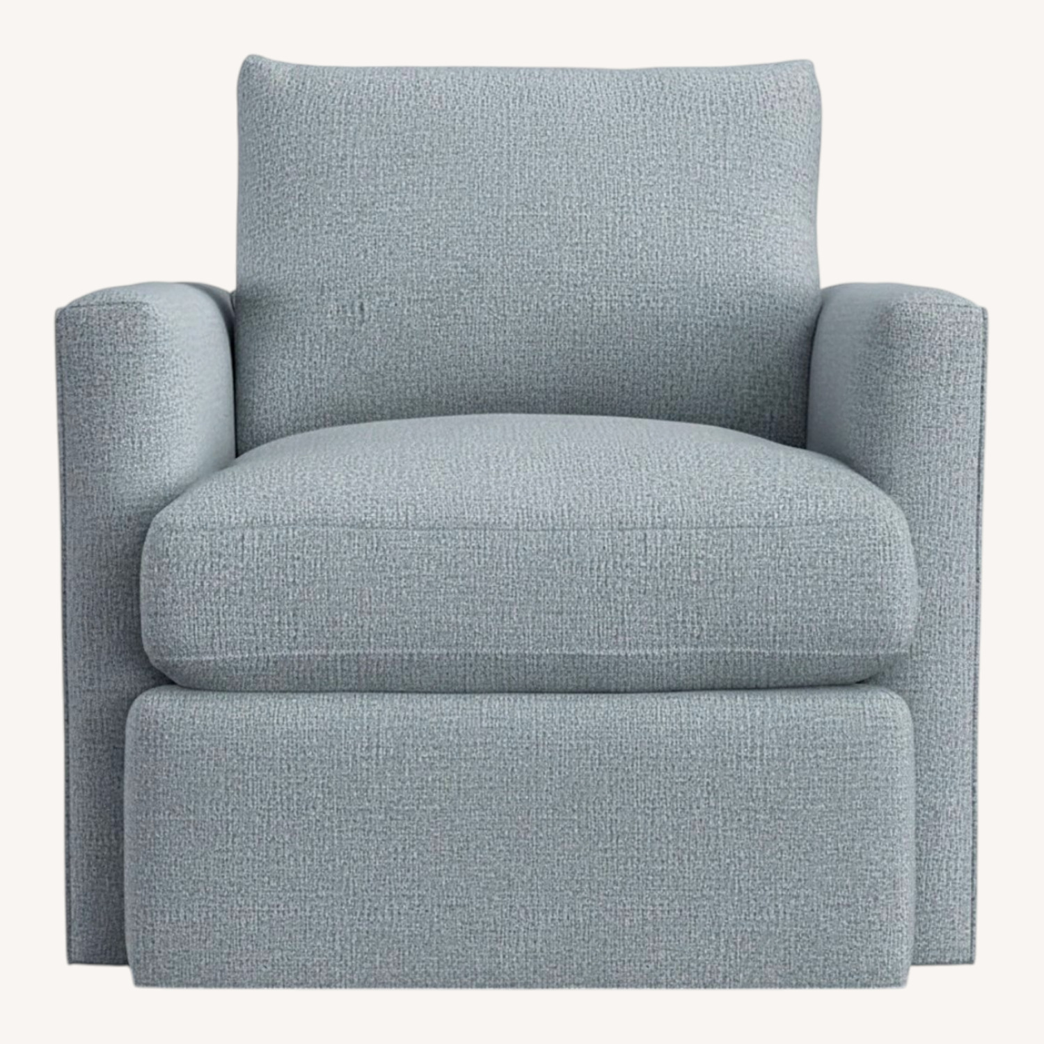 Crate & Barrel Lounge Light Gray Swivel Chair - image-0