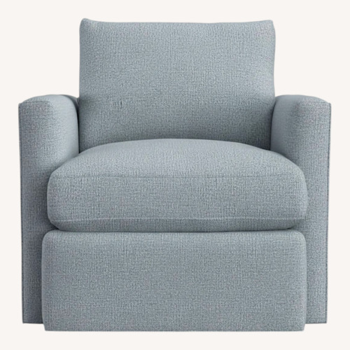 Used Crate & Barrel Lounge Light Gray Swivel Chair for sale on AptDeco