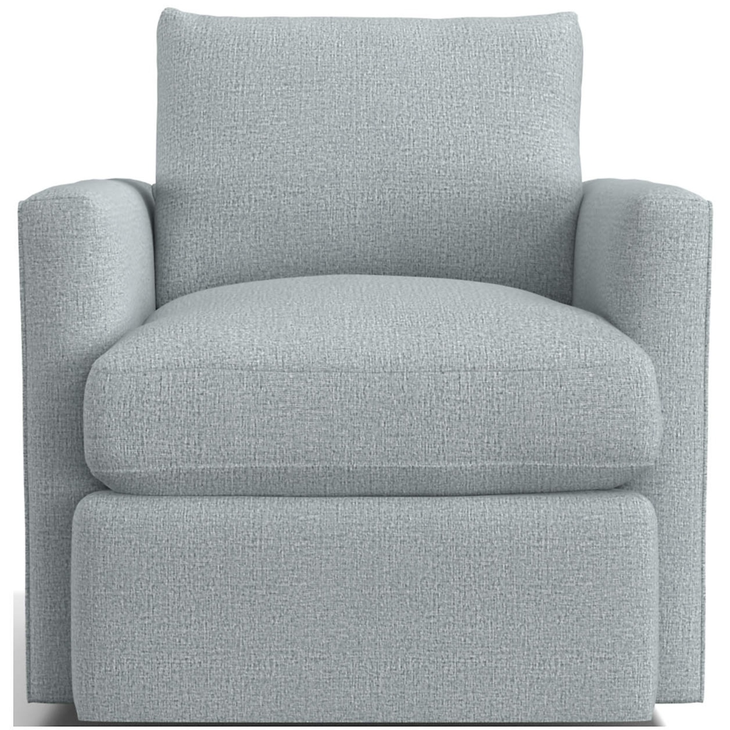 Crate & Barrel Lounge Light Gray Swivel Chair - image-6