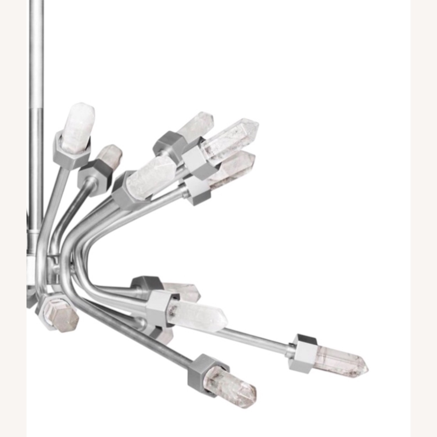 Global Views Quartz Burst Chandelier Nickel - image-3