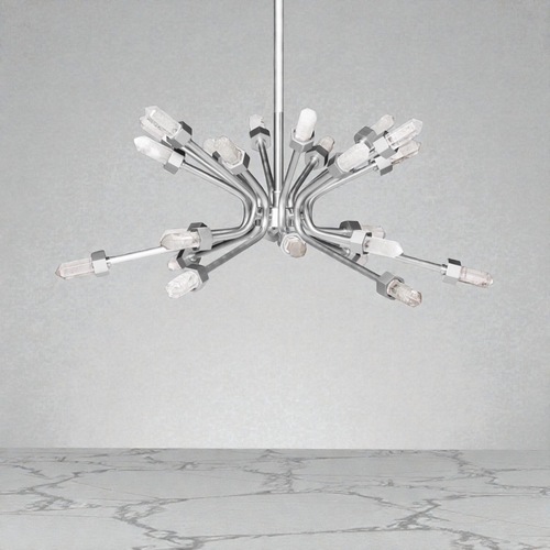 Used Global Views Quartz Burst Chandelier Nickel for sale on AptDeco