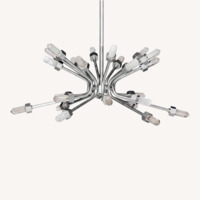 Global Views Quartz Burst Chandelier Nickel