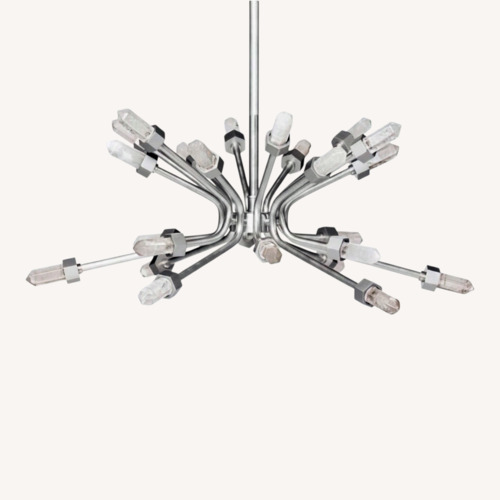 Used Global Views Quartz Burst Chandelier Nickel for sale on AptDeco