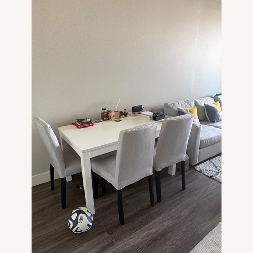 Used IKEA Laneberg White Dining Table for sale on AptDeco