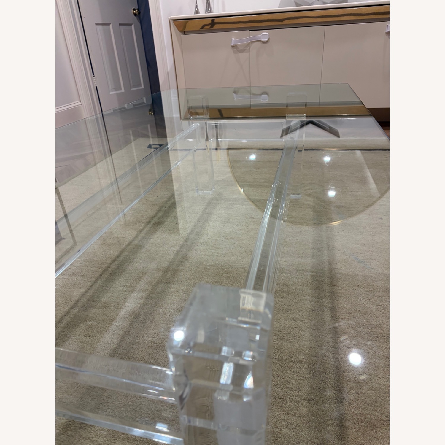 Lucite Large and Thick Coffee Table - image-3