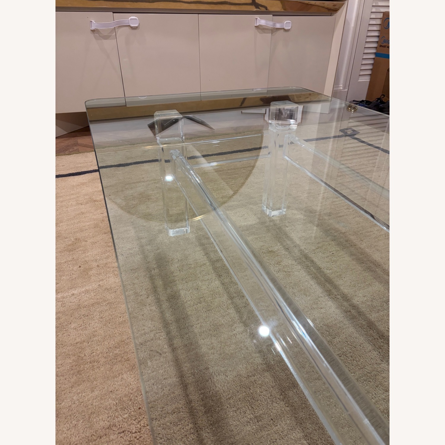 Lucite Large and Thick Coffee Table - image-4