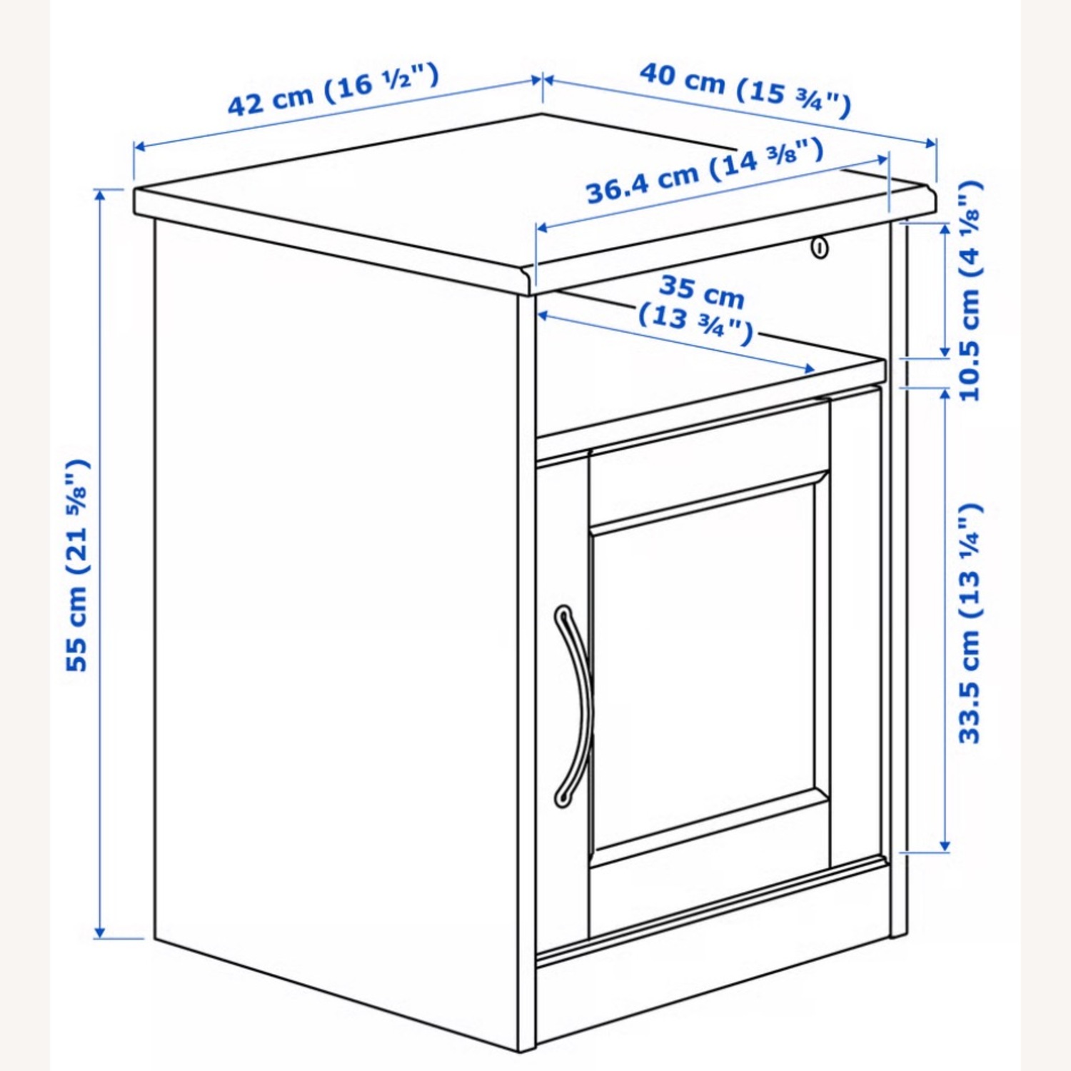 IKEA Songesand White Nightstand - image-6