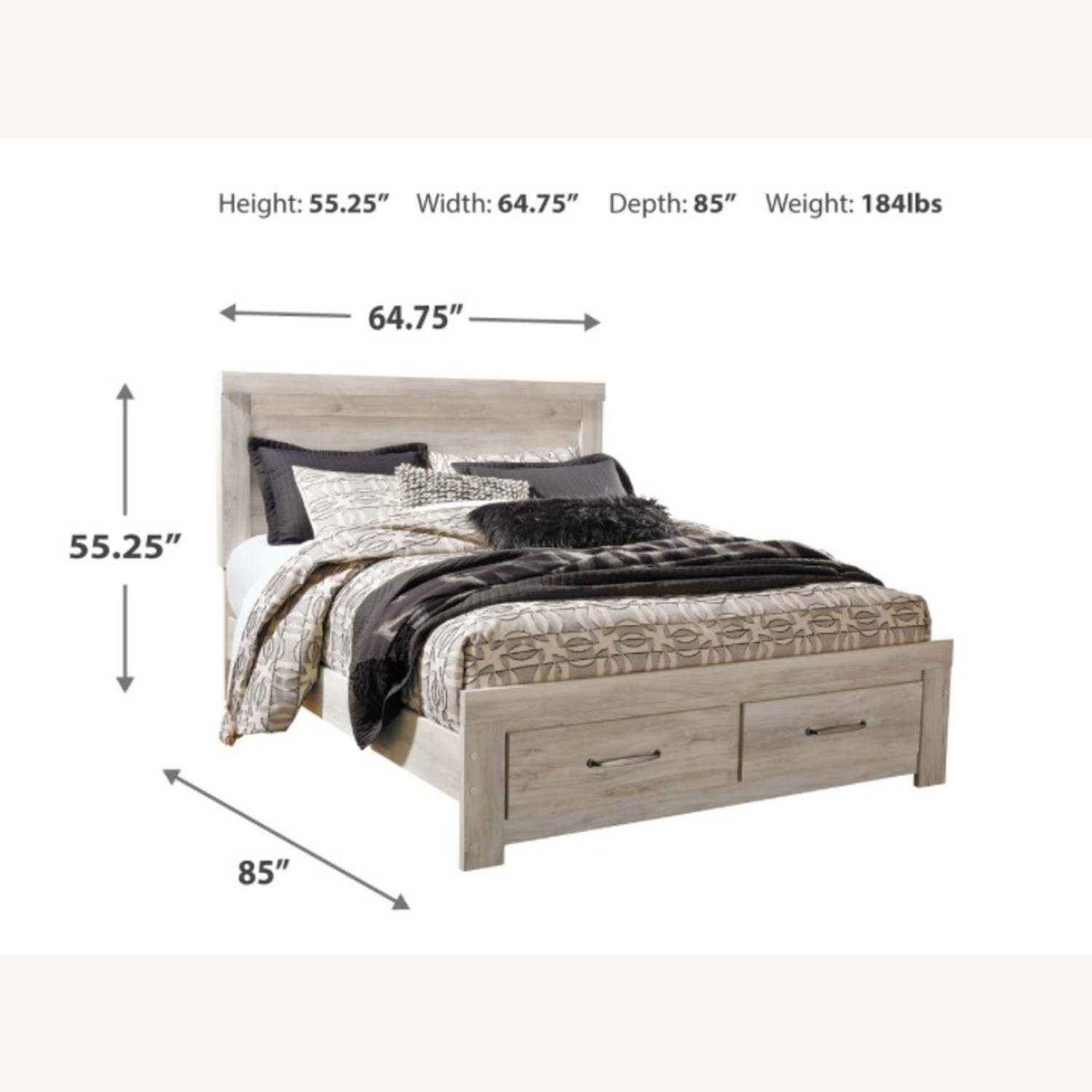 Ashley Furniture Bellaby Queen Platform Bed W Storage - image-10