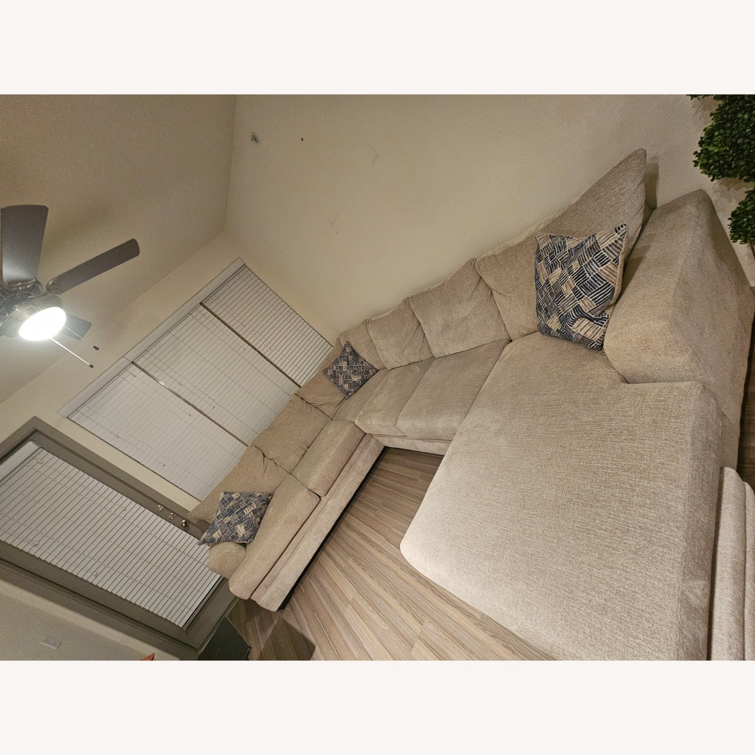 Rooms To Go Natural Fabric 3+ Piece Sectional - image-2