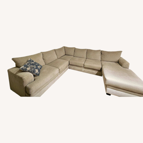 Used Rooms To Go Natural Fabric 3+ Piece Sectional for sale on AptDeco