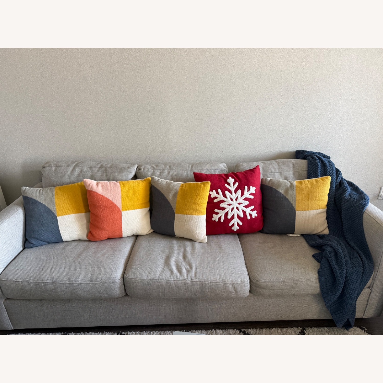 Crate & Barrel Light Gray 3+ Piece Sectional - image-1