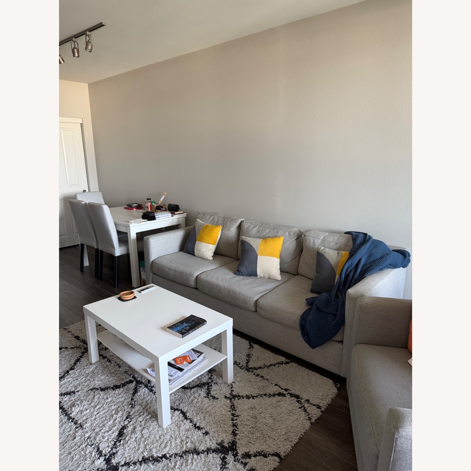 Crate & Barrel Light Gray 3+ Piece Sectional - image-5