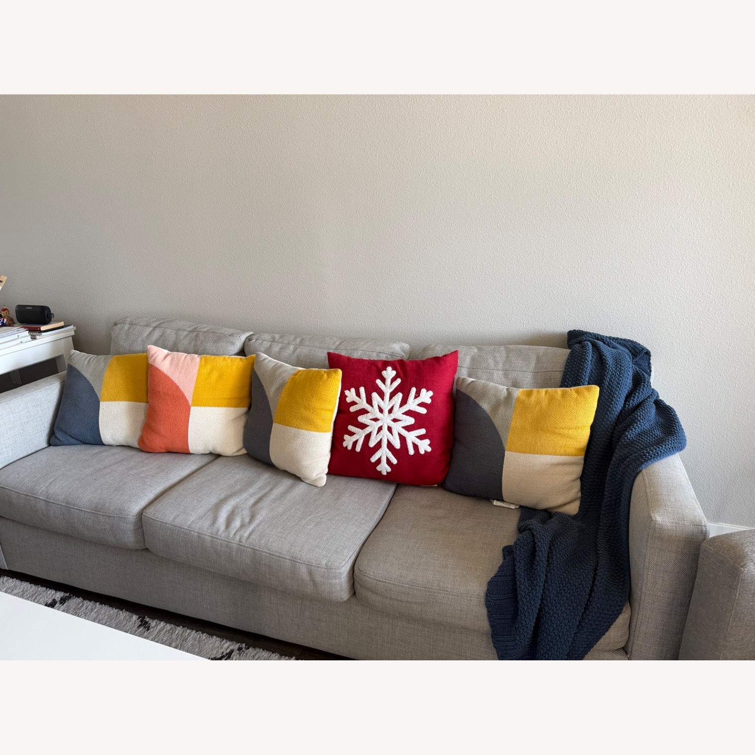Crate & Barrel Light Gray 3+ Piece Sectional - image-2