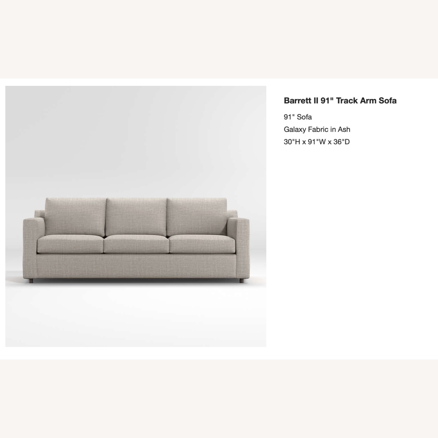 Crate & Barrel Light Gray 3+ Piece Sectional - image-7