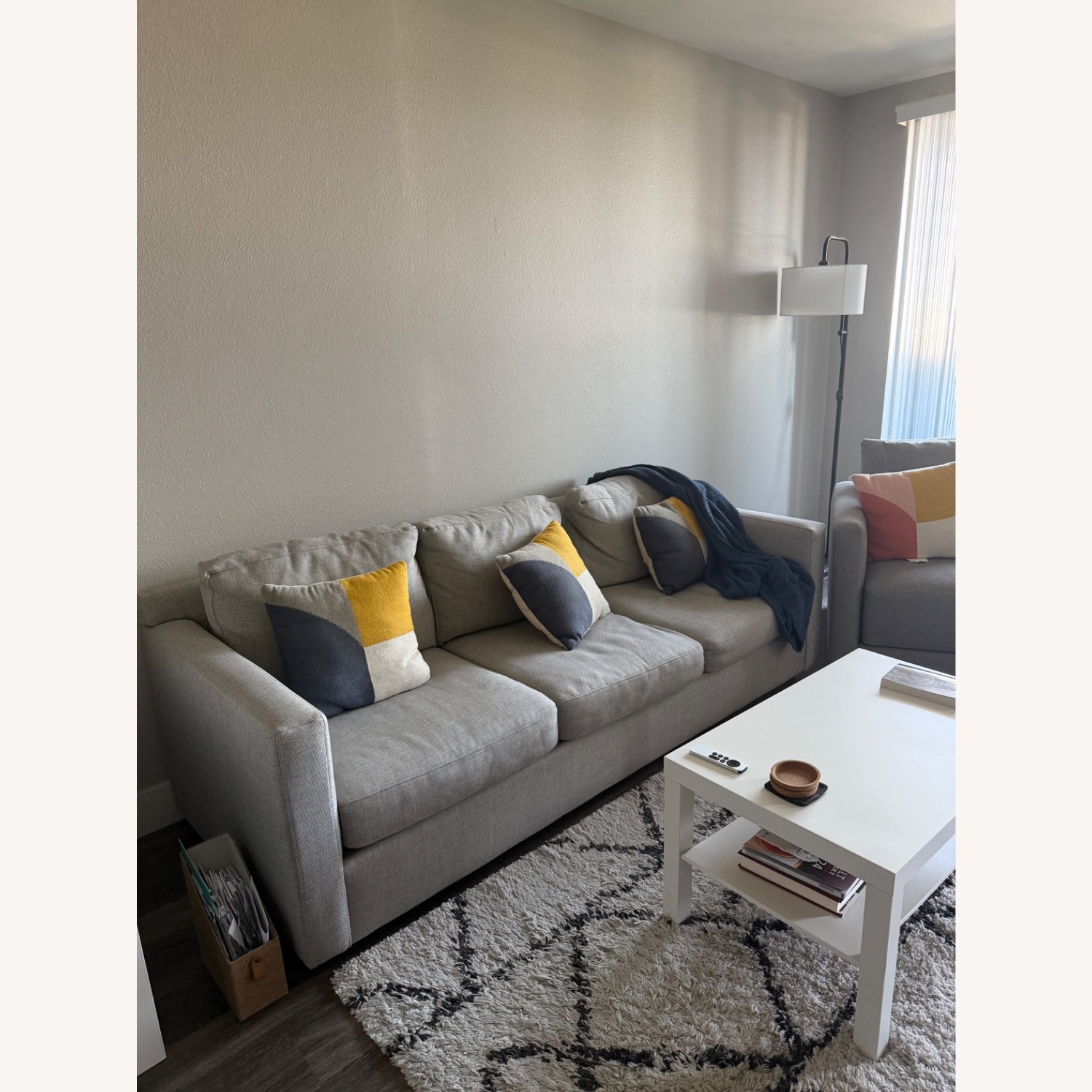 Crate & Barrel Light Gray 3+ Piece Sectional - image-3