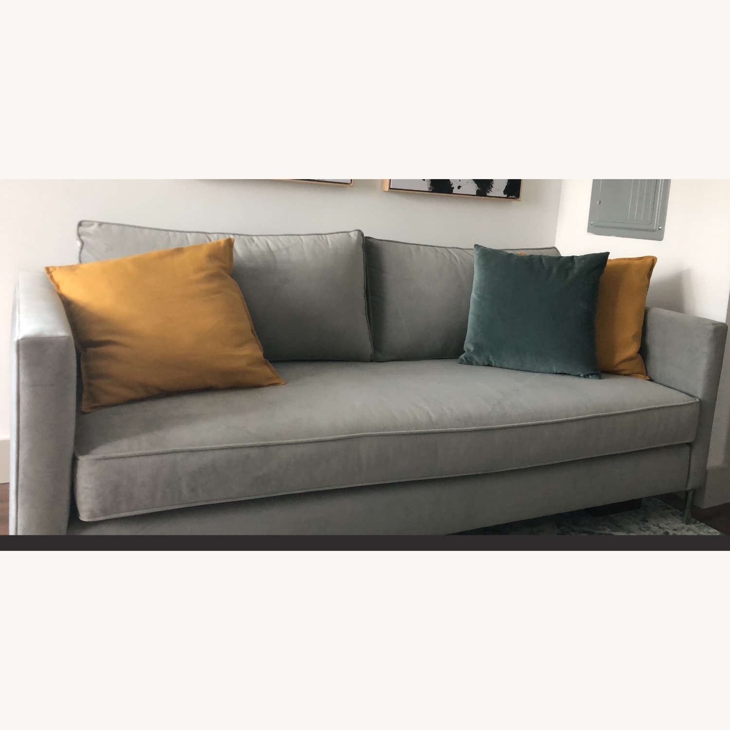 West Elm Harris Dove Gray Loft  Sofa - image-3