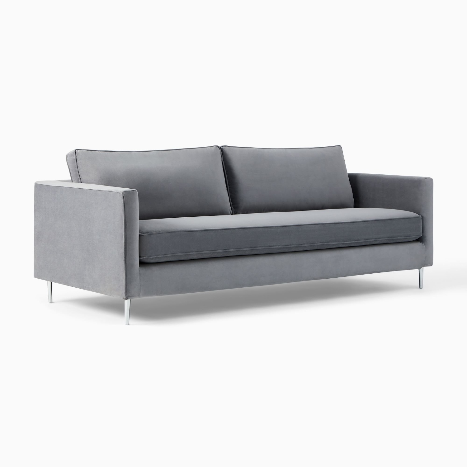 West Elm Harris Dove Gray Loft  Sofa - image-4