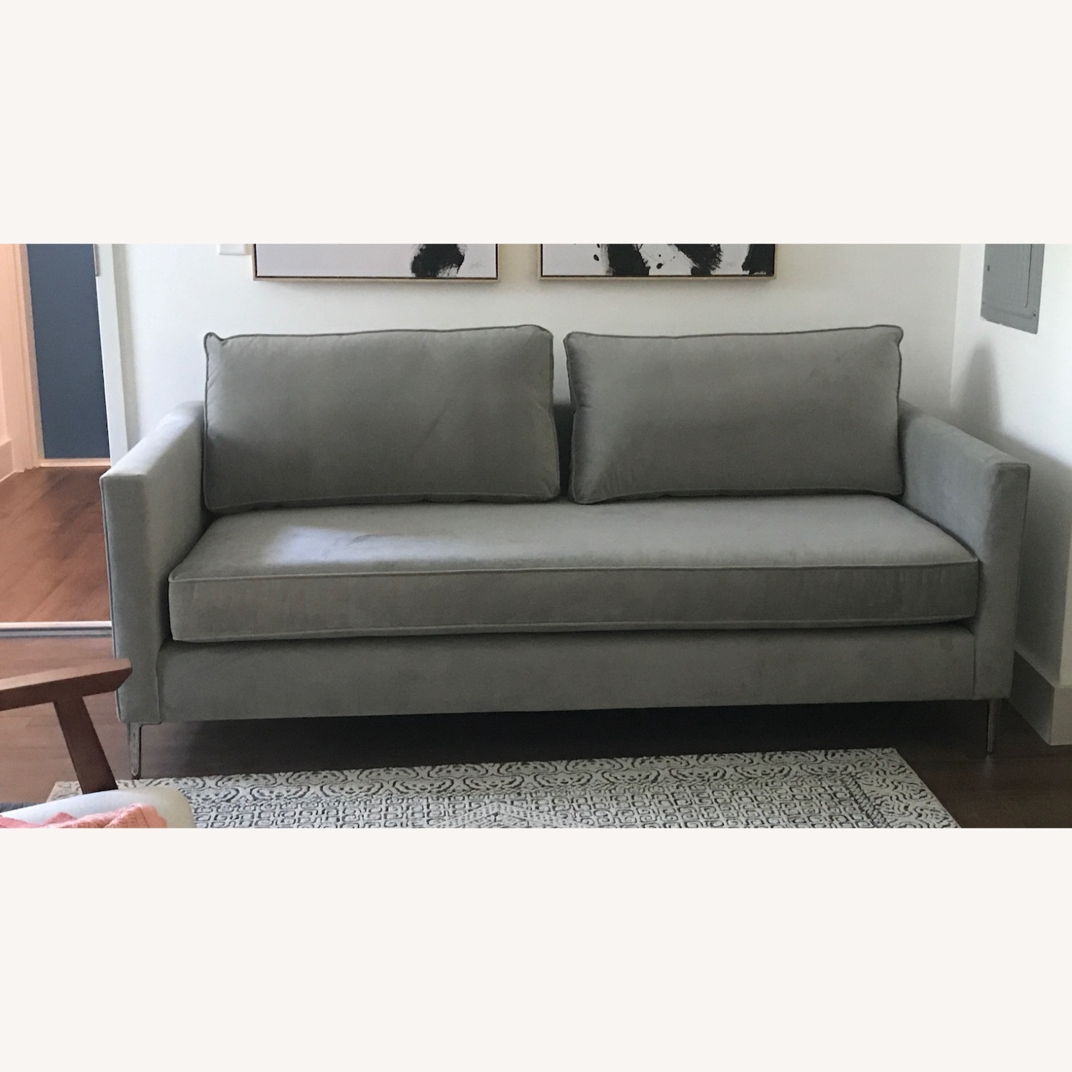 West Elm Harris Dove Gray Loft  Sofa - image-1