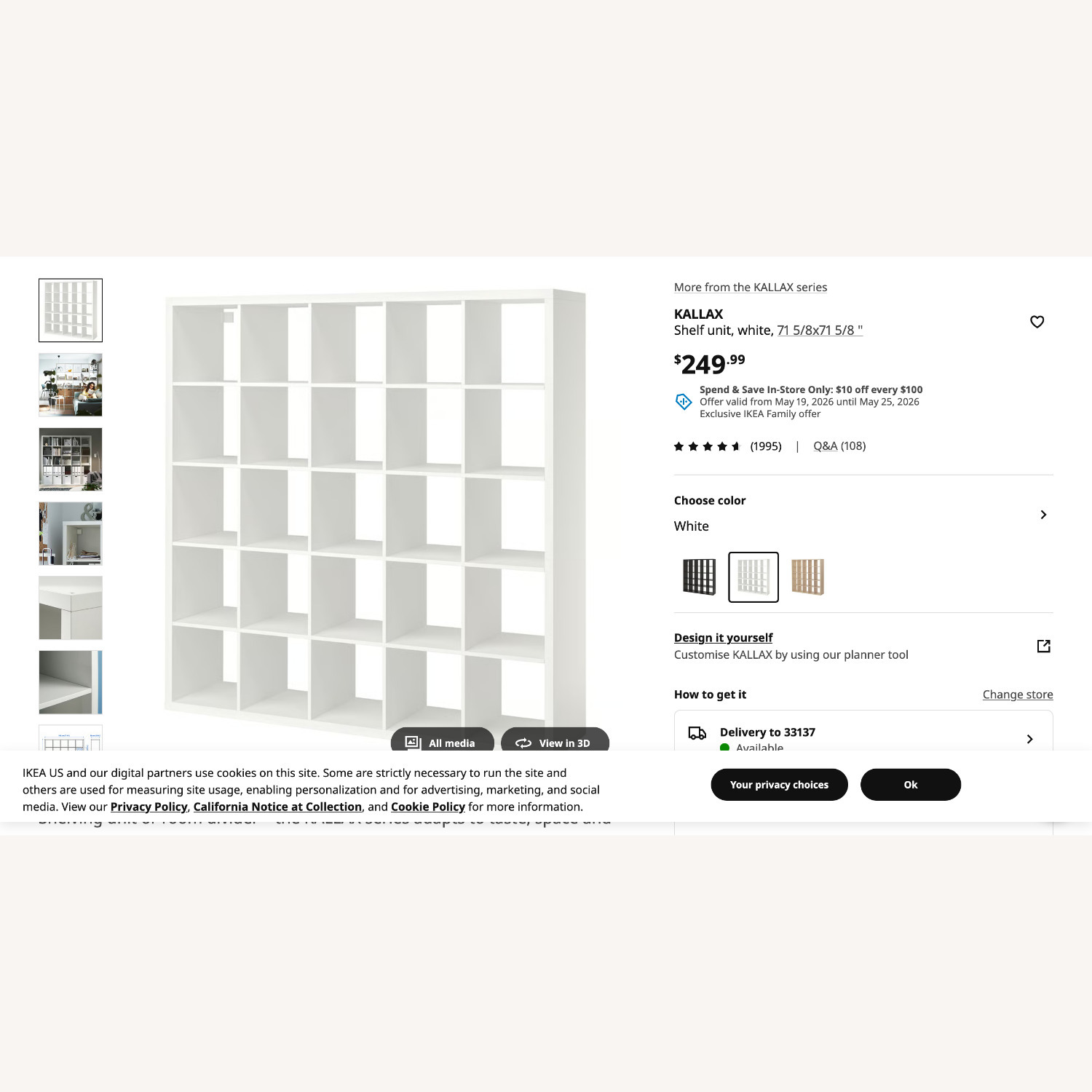 IKEA Kallax 5 x 5 - image-1