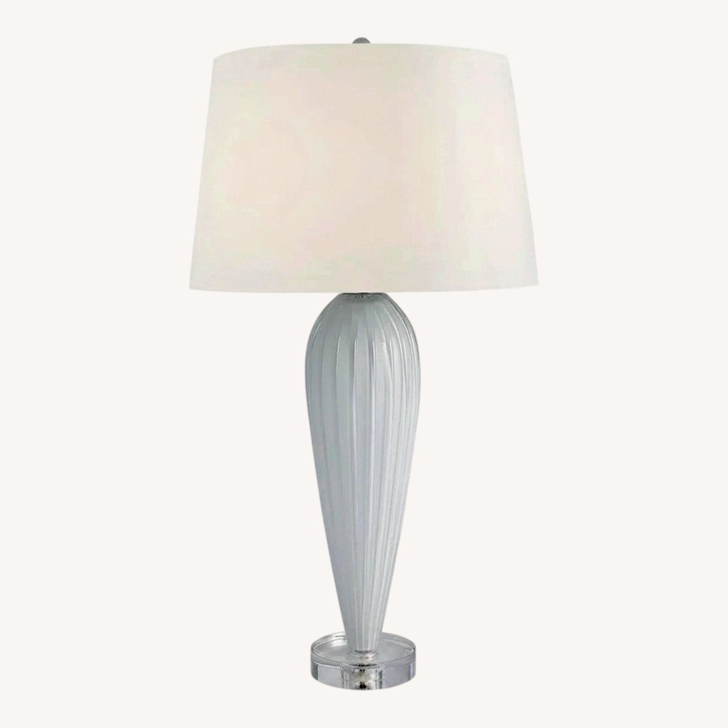 Global Views White Glass Table Lamps - image-0