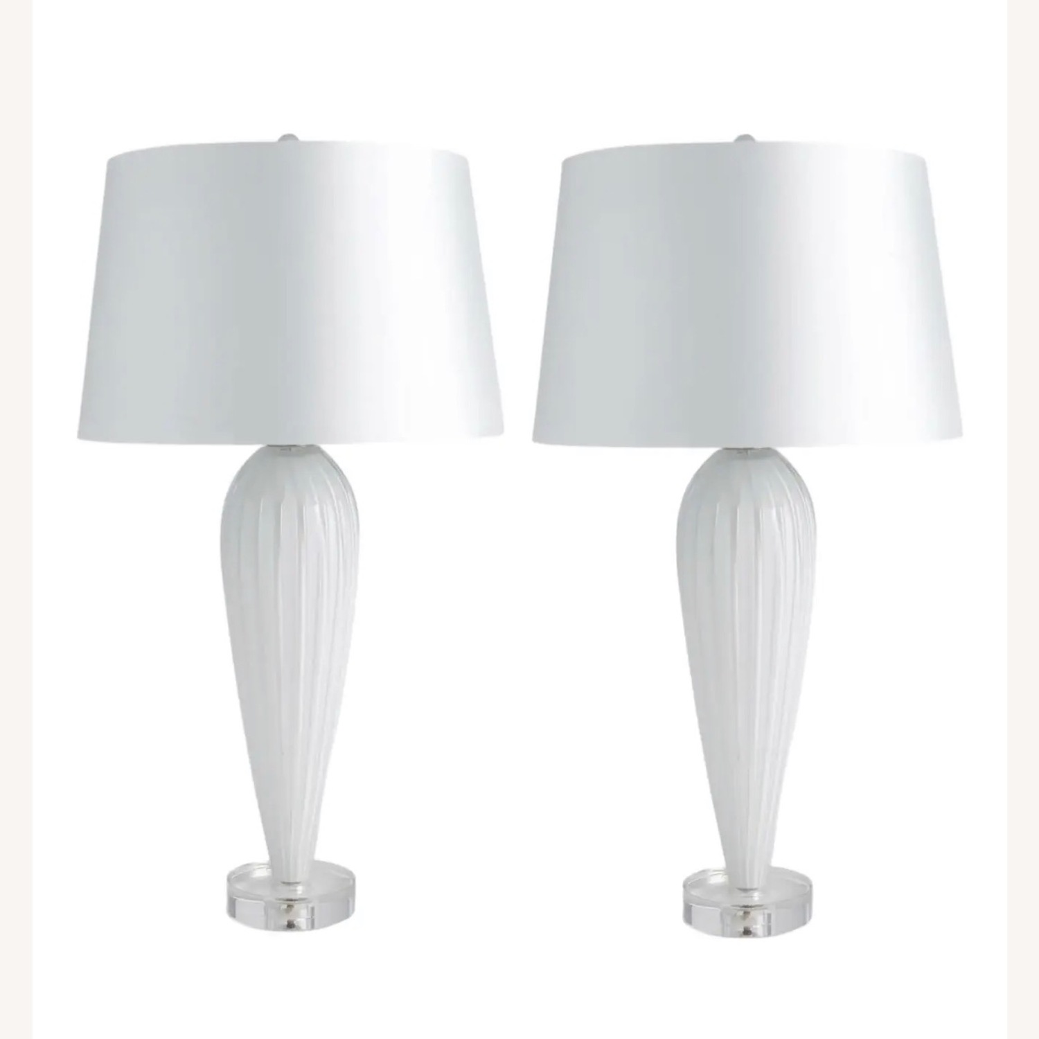 Global Views White Glass Table Lamps - image-2