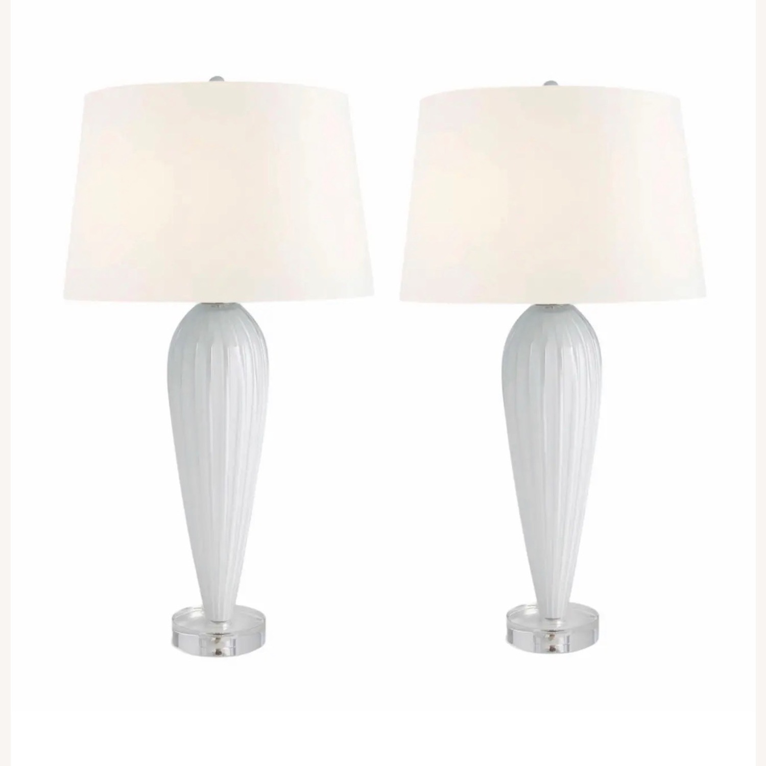Global Views White Glass Table Lamps - image-1