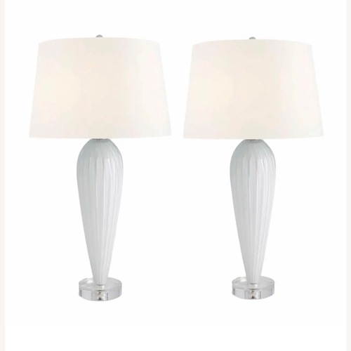 Used Global Views White Glass Table Lamps for sale on AptDeco