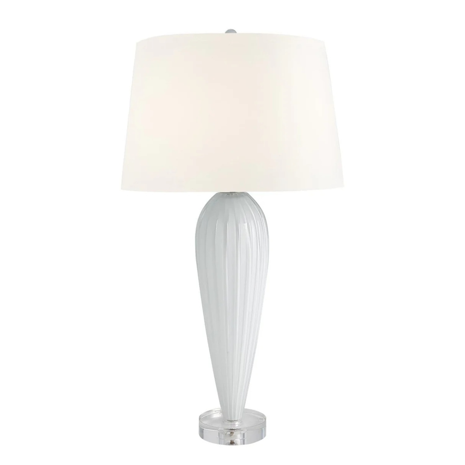 Global Views White Glass Table Lamps - image-4