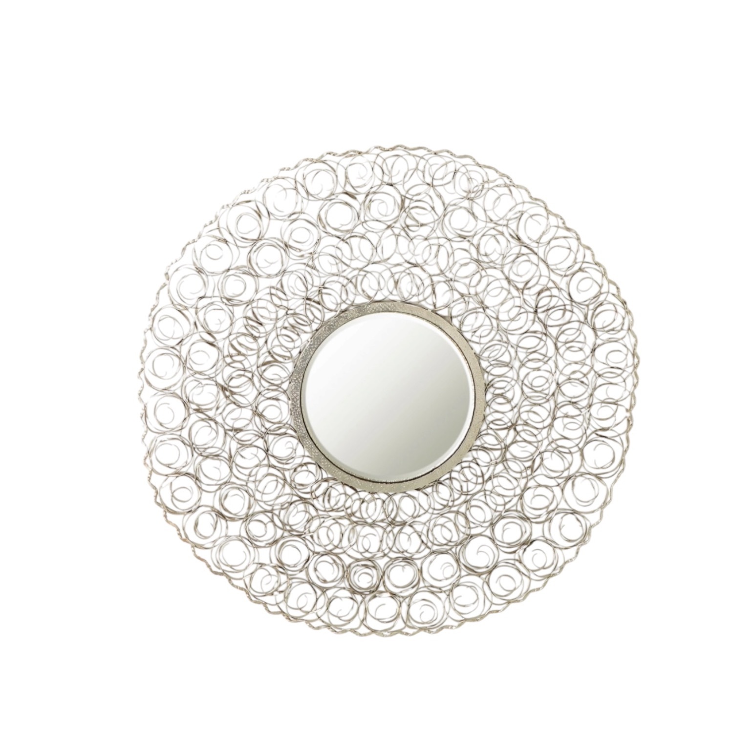 Global Views Curly Nickel Large Mirror - image-2