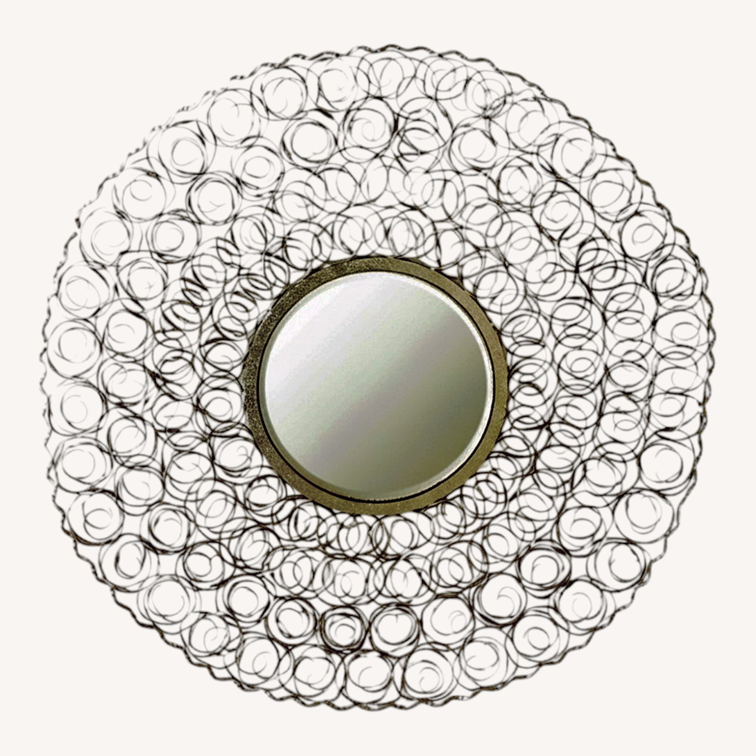 Global Views Curly Nickel Large Mirror - image-0