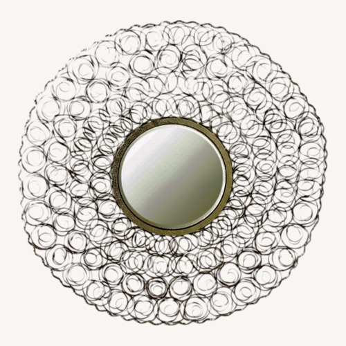Used Global Views Curly Nickel Large Mirror for sale on AptDeco