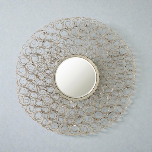 Used Global Views Curly Nickel Large Mirror for sale on AptDeco
