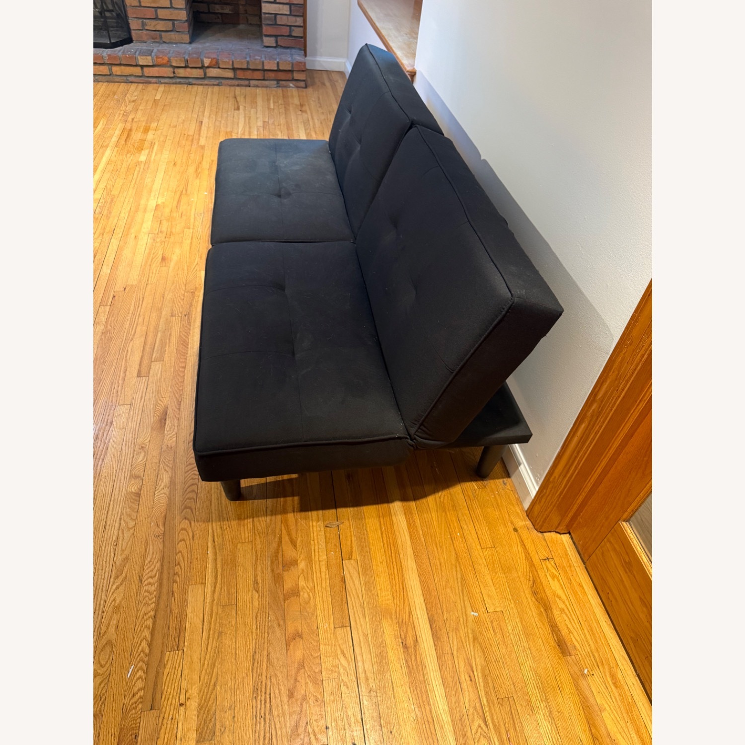Target Black Fabric Futon - image-2