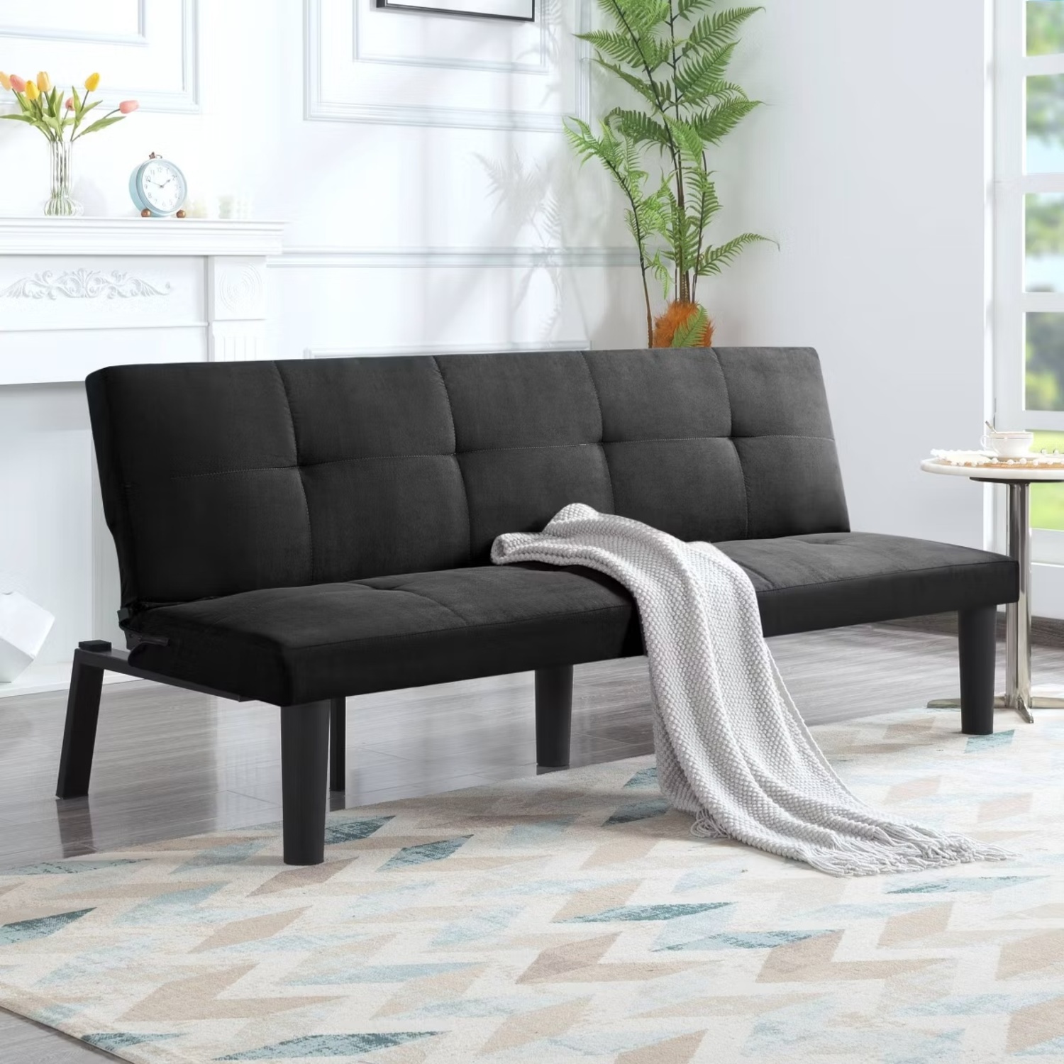 Target Black Fabric Futon - image-6