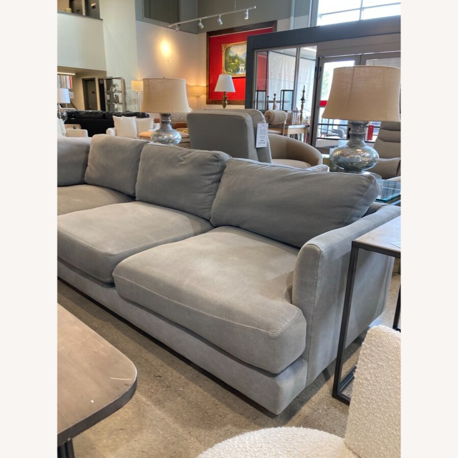 West Elm Haven Two-Piece Sectional Gray - image-5