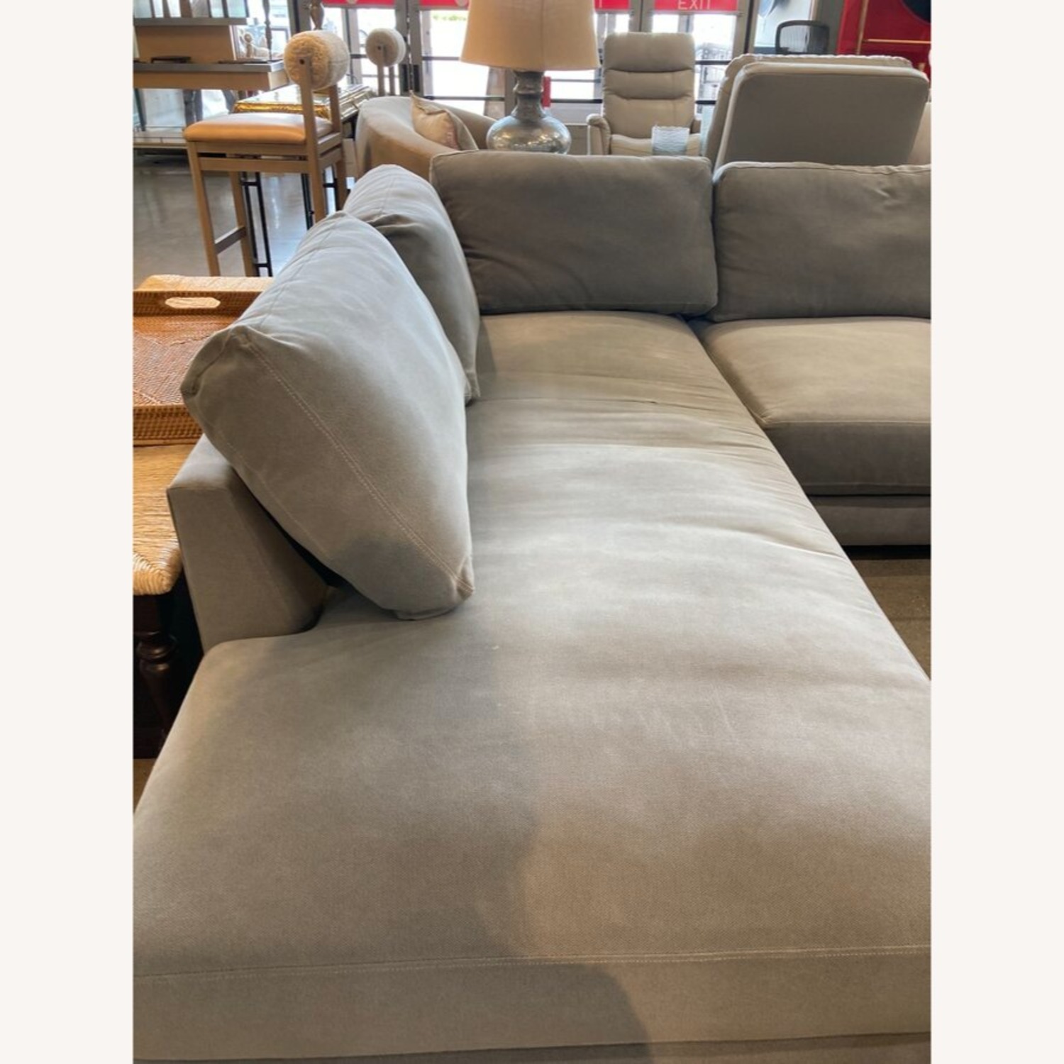 West Elm Haven Two-Piece Sectional Gray - image-6
