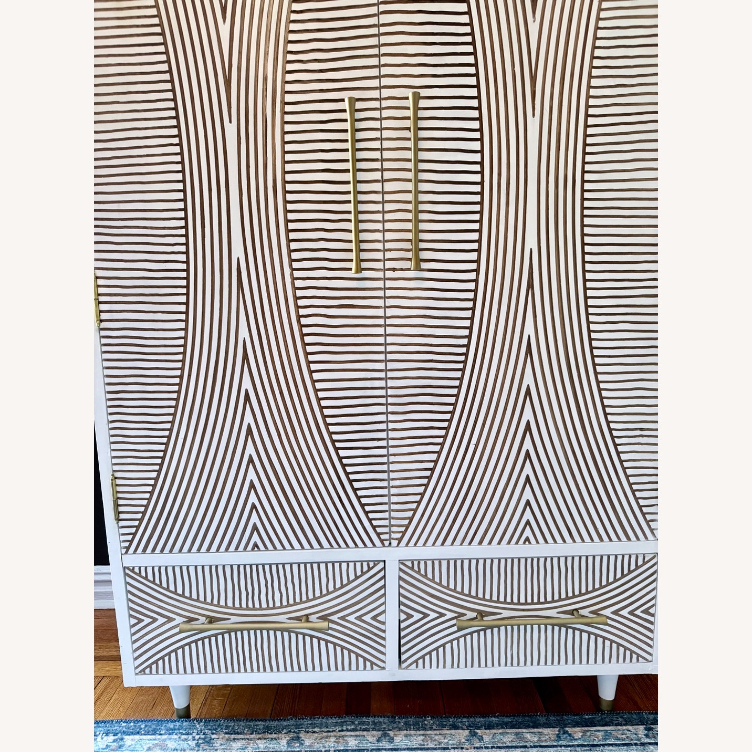 Anthropologie White Wood Armoire - image-7