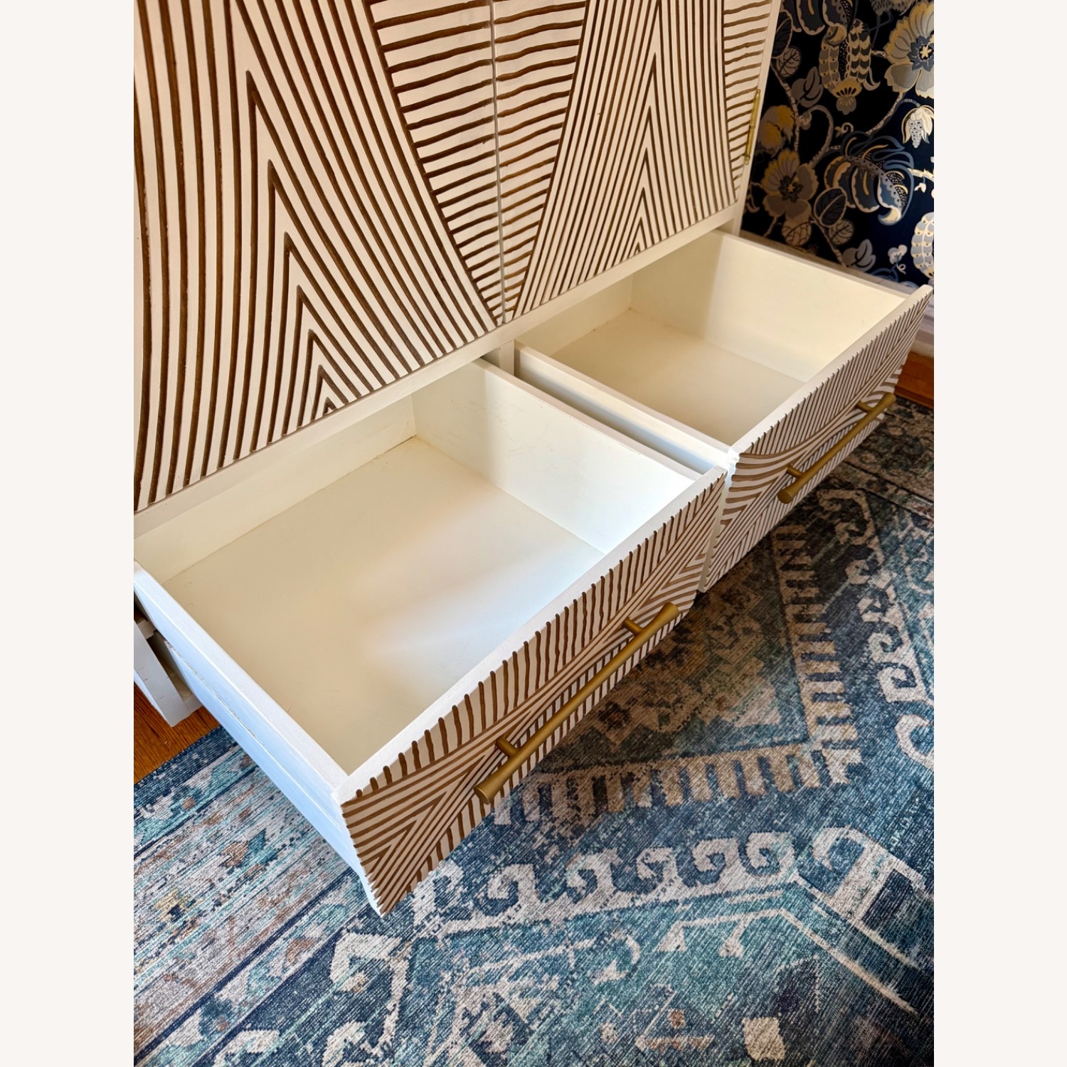 Anthropologie White Wood Armoire - image-8