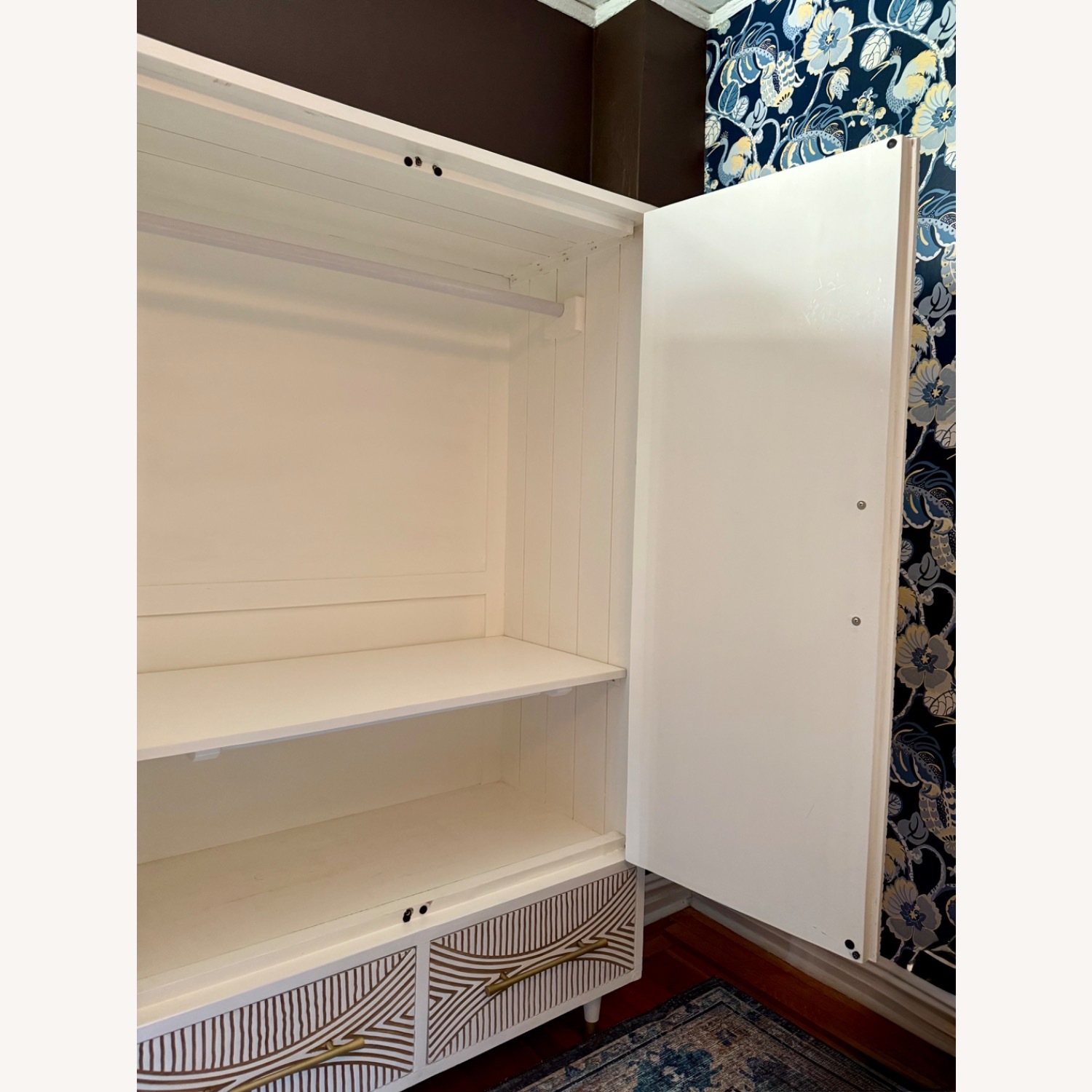 Anthropologie White Wood Armoire - image-6