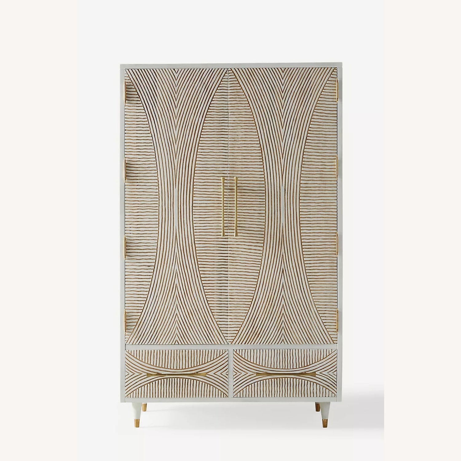 Anthropologie White Wood Armoire - image-9