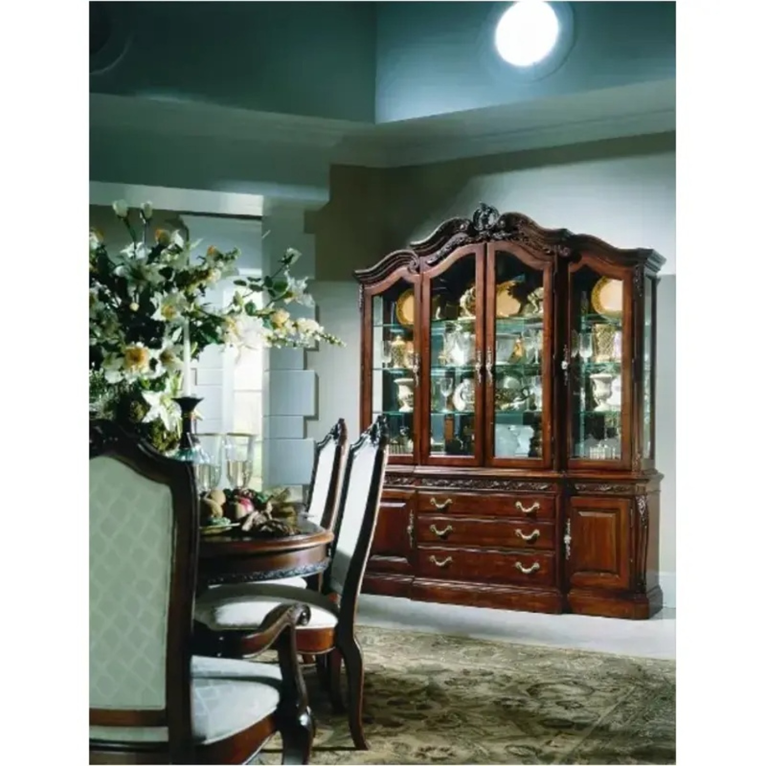American Drew Solid Wood China Cabinet - image-5